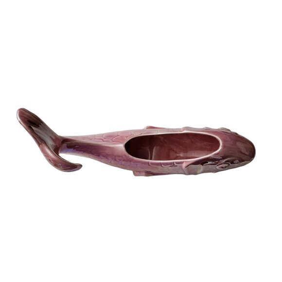 Opalescent Pink Stanford Ware Koi Fish Planter Mid Century Modern #285 Iridescen - Picture 6 of 7